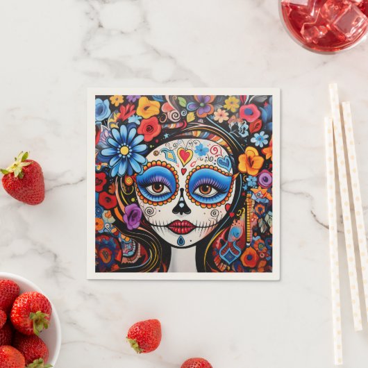 Dia de Muertos ☠️ La Calavera Catrina Serviette (Beispiel)