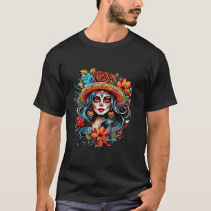 Dia de Muertos La Catrina Day of the Dead Sugar SA T-Shirt