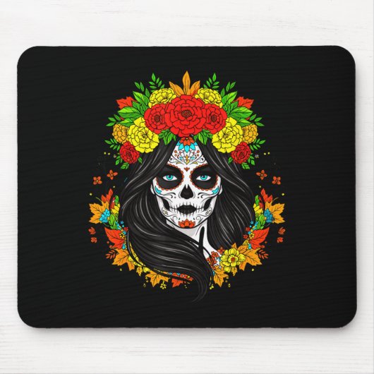 Día De Muertos La Catrina Day Of The Dead Women Su Mousepad (Vorne)