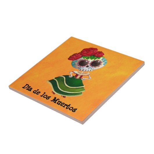 Dia de Muertos Mexican Fräulein Tod Fliese (Seite)