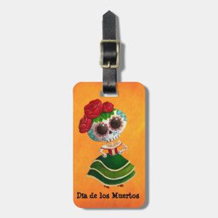 Dia de Muertos Mexican Fräulein Tod Gepäckanhänger