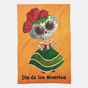 Dia de Muertos Mexican Fräulein Tod Handtuch
