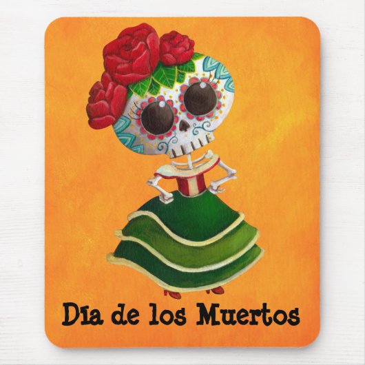 Dia de Muertos Mexican Fräulein Tod Mousepad (Vorne)