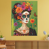 Dia de muertos, mexikanisch-ästhetisch leinwanddruck (Insitu (Wohnzimmer))