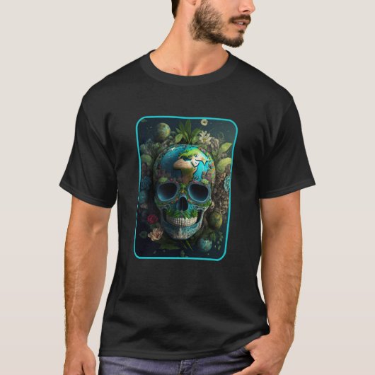 Dia De Muertos Mother Earth Dead Women Floral Suga T-Shirt (Vorderseite)