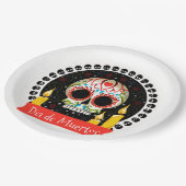 Dia De Muertos Pappteller (Schrägansicht)