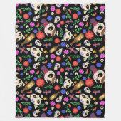 Día de Muertos Pattern Fleecedecke (Vorderseite)