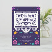 Dia De Muertos Simple Celebration Einladung (Stehend Vorderseite)