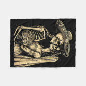 Dia De Muertos Sugar Skull Couple Skeleton Bride W Fleecedecke (Vorderseite (Horizontal))