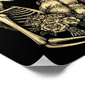 Dia De Muertos Sugar Skull Couple Skeleton Bride W Poster (Ecke)