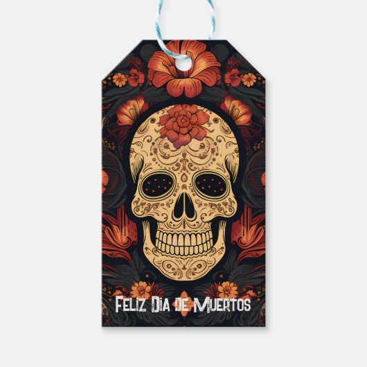 Dia de Muertos ☠️ Sugar Skull Geschenkanhänger (Vorderseite)