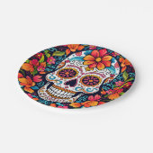 Dia de Muertos ☠️ Sugar Skull Pappteller (Schrägansicht)