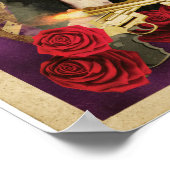 Dia De Muertos Sugar Skull Postcard Poster (Ecke)