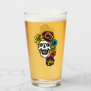 Dia de Muertos Tag des menschlichen Schädels des t Glas