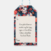 💀 Día de Muertos, Zuckerschädel Geschenkanhänger (Rückseite)