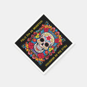 Dia de Muertos Zuckerschädel Serviette (Ecke)