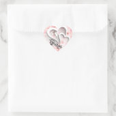 día de San Valentín floral Herz-Aufkleber (Tasche)