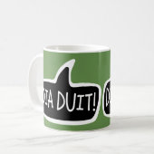 DIA DUIT! Irish Gaelic Grußwort-Blase Kaffeetasse (Vorderseite Links)