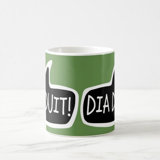 DIA DUIT! Irish Gaelic Grußwort-Blase Kaffeetasse (Mittel)