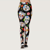 Dia Los Muertos: Zuckerschädel Muster. Leggings (Rückseite)