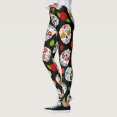 Dia Los Muertos: Zuckerschädel Muster. Leggings (Links)