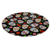 Dia Los Muertos: Zuckerschädel Muster. Schneidebrett (Ecke)