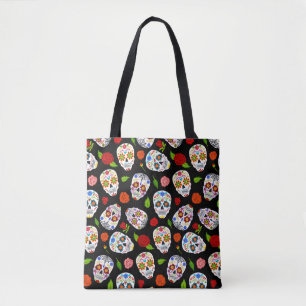 Dia Los Muertos: Zuckerschädel Muster. Tasche
