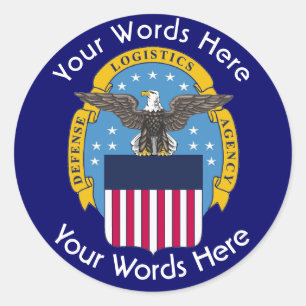 DIA-Schild der Verteidigungslogistikagentur Runder Aufkleber