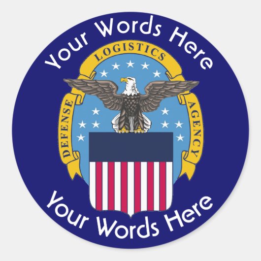 DIA-Schild der Verteidigungslogistikagentur Runder Aufkleber (Vorderseite)