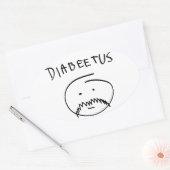 Diabeetus (Sketch-Version) Ovaler Aufkleber (Umschlag)