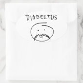 Diabeetus (Sketch-Version) Ovaler Aufkleber (Tasche)