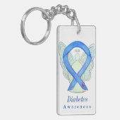Diabetes Angel Bewusstsein Band Custom Key Chain Schlüsselanhänger (Vorderseite links)