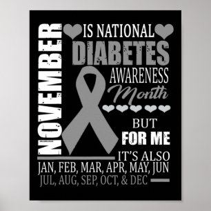 Diabetes Art Awareness November Diabetic Fun Gesch Poster