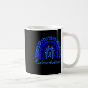Diabetes-Aufklärungsmonat Leopard Regenbogen Fraue Kaffeetasse
