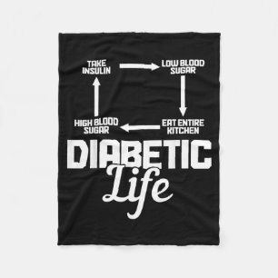 Diabetes-Aufklärungsmonat Typ 1 T1d Lustiger Diabe Fleecedecke