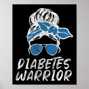 Diabetes-Aufklärungsmonat Vintage Jeden Tag T1 T2 Poster