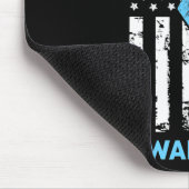 Diabetes Awareness American Flag Blue Ribbon T1 Mousepad (Ecke)