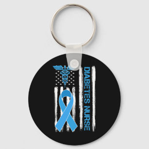 Diabetes Awareness American Flag Diabetes Nururure Schlüsselanhänger
