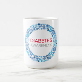 Diabetes Awareness Blue Circle Kaffeetasse