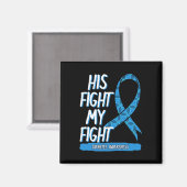Diabetes Awareness Blue Fight Ribbon DM Diabetiker Magnet (Vorderseite/Rückseite)