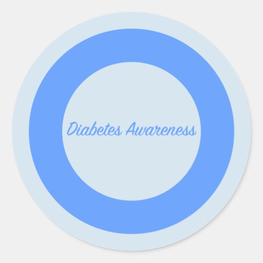 Diabetes Awareness Circle Runder Aufkleber (Vorderseite)