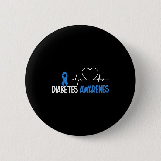 Diabetes Awareness Day World Diabetes Month Button (Vorderseite)