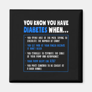 Diabetes Awareness Diabetes Typ 1 Fun Puff oder Qu Magnet