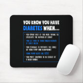 Diabetes Awareness Diabetes Typ 1 Fun Puff oder Qu Mousepad (Mit Mouse)