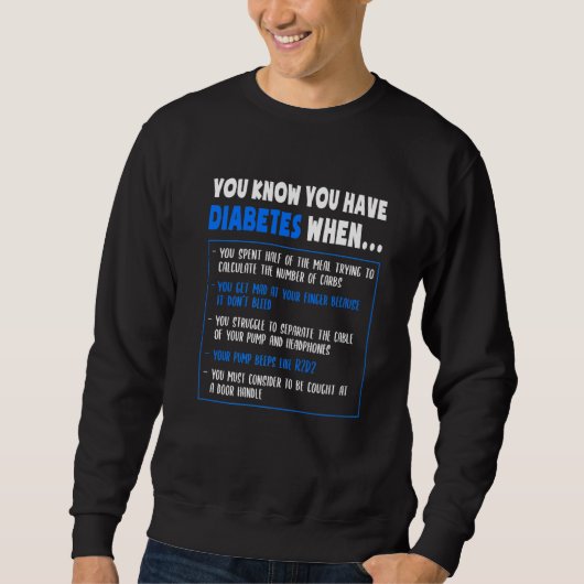 Diabetes Awareness Diabetes Typ 1 Puffer oder Quot Sweatshirt (Vorderseite)