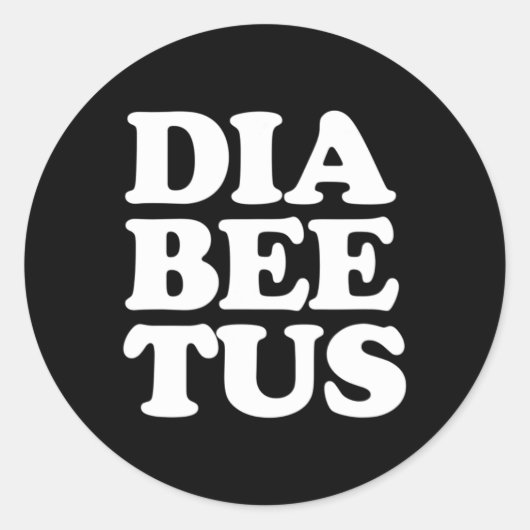 Diabetes Awareness Fun Diabeetus Runder Aufkleber (Vorderseite)