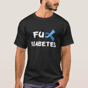 Diabetes Awareness Funny Diabetics Pub Blue Ribbon T-Shirt