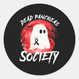 Diabetes Awareness Halloween Dead Pankreas Society Runder Aufkleber