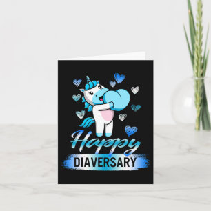 Diabetes Awareness Happy Diaversary Niedlich T Karte
