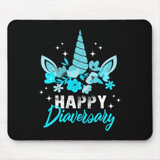 Diabetes Awareness Happy Diaversary Niedlich T Mousepad (Vorne)